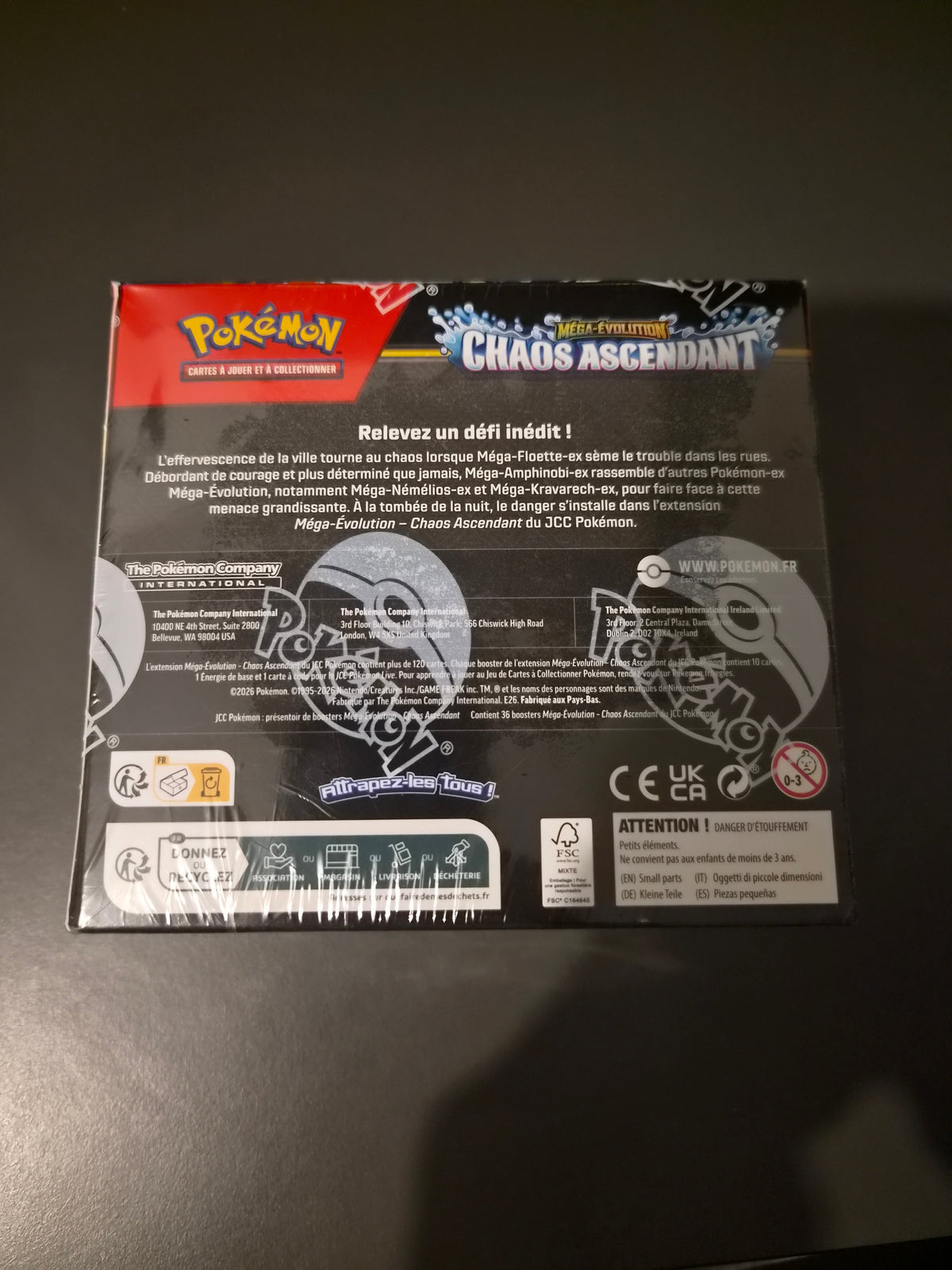 Display Méga-Évolution Chaos Ascendant – face avant 2