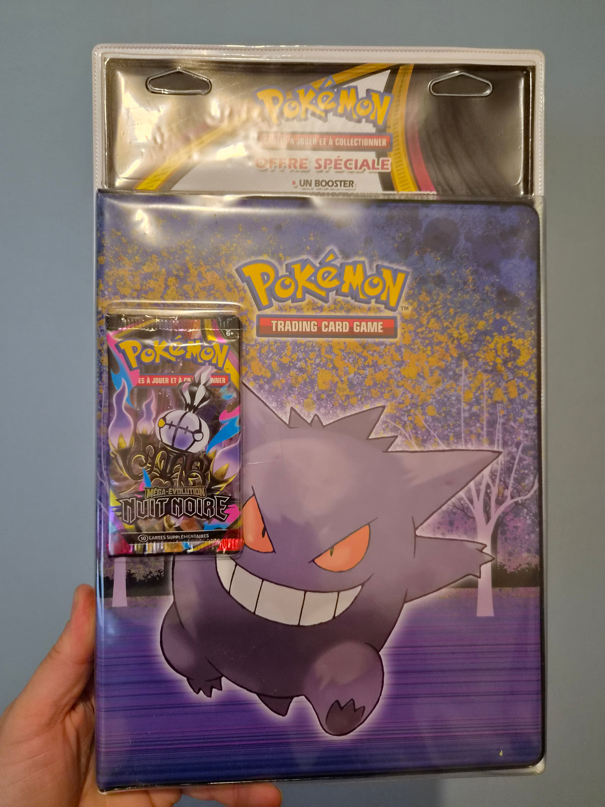 Coffret Collector Nuit Noire — Classeur Gengar + 1 Booster Méga-Évolution